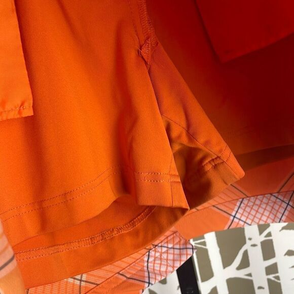 Slazenger Orange Plaid Golf Skort 8 - Picture 6 of 10